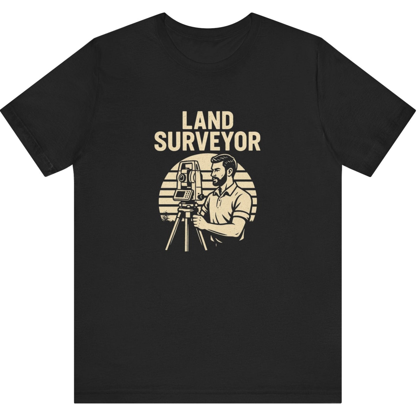 Retro Land Surveyor Sunset Surveyor T-Shirt | Land Surveyor Gifts