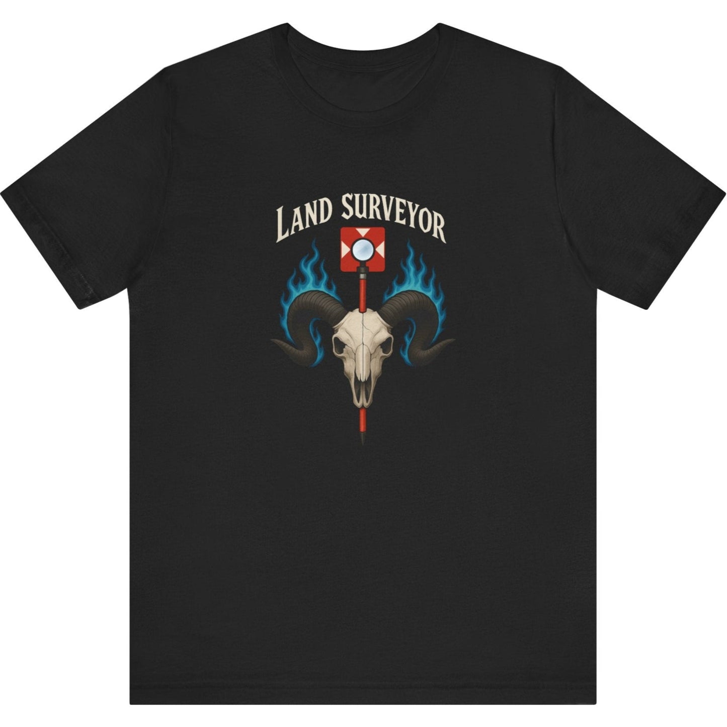 Land Surveyor Skull Surveyor T-Shirt | Land Surveyor Gifts
