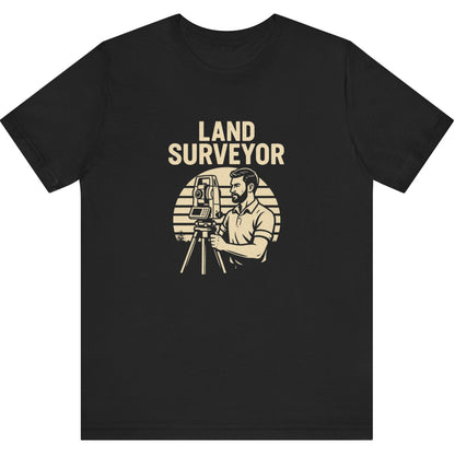 Retro Land Surveyor Sunset Surveyor T-Shirt | Land Surveyor Gifts