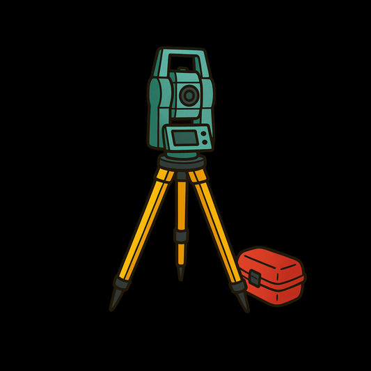Cartoon Total Station Surveyor T-Shirt | Land Surveyor Gifts