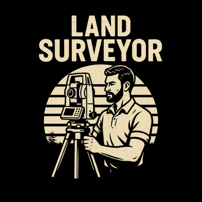 Retro Land Surveyor Sunset Surveyor T-Shirt | Land Surveyor Gifts