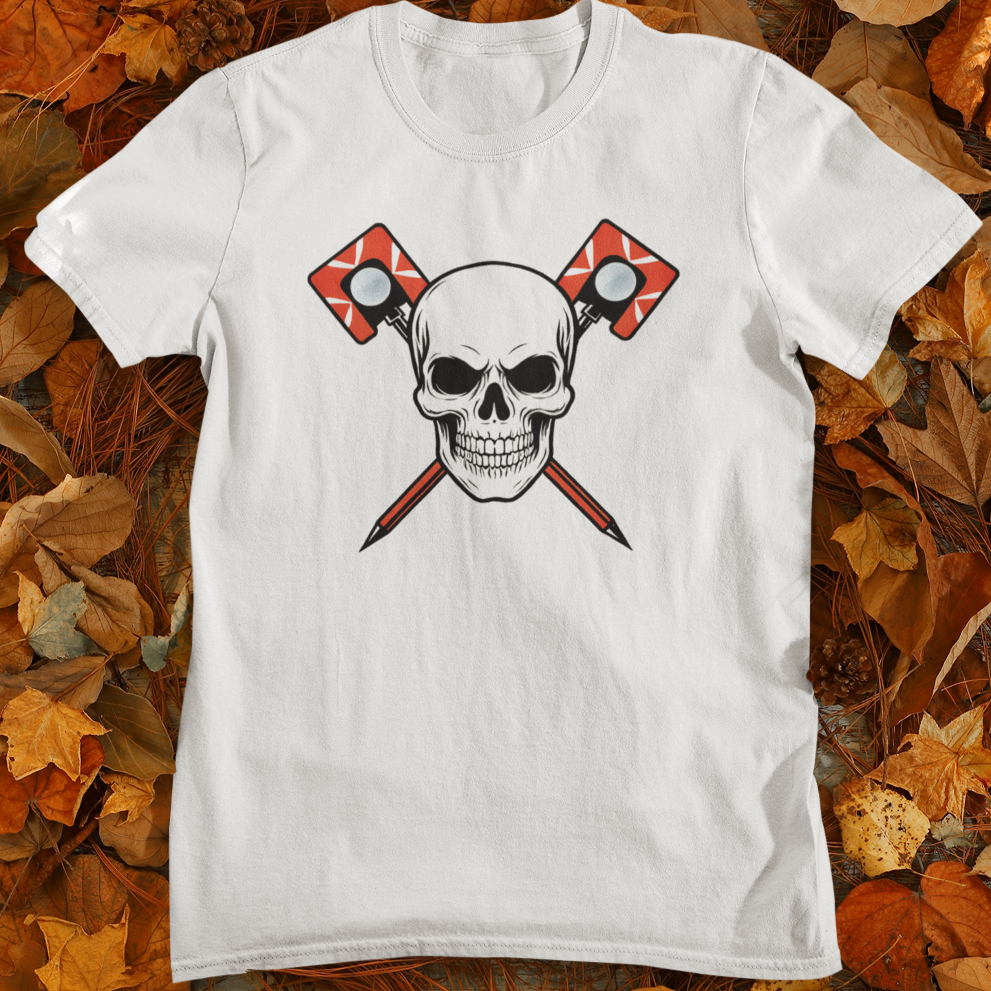 Skull Prism Pole - White Only - Land Surveyor Gift