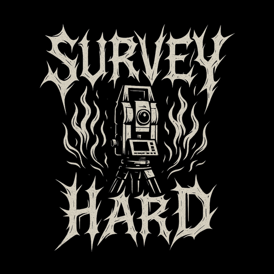 Survey Hard Surveyor T-Shirt | Land Surveyor Gifts