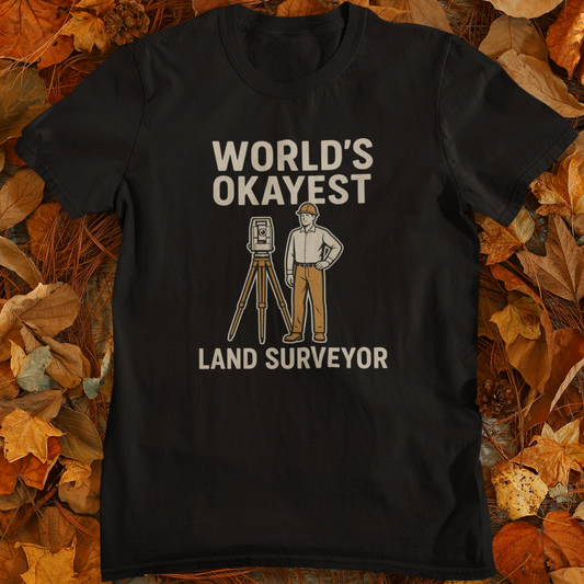 Worlds Okayest Surveyor - Land Surveyor Gifts